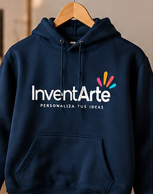 Sudadera azul noche con logotipo