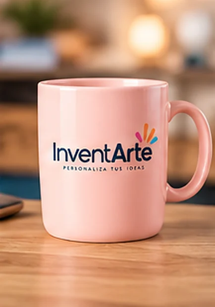 Taza rosa personalizada